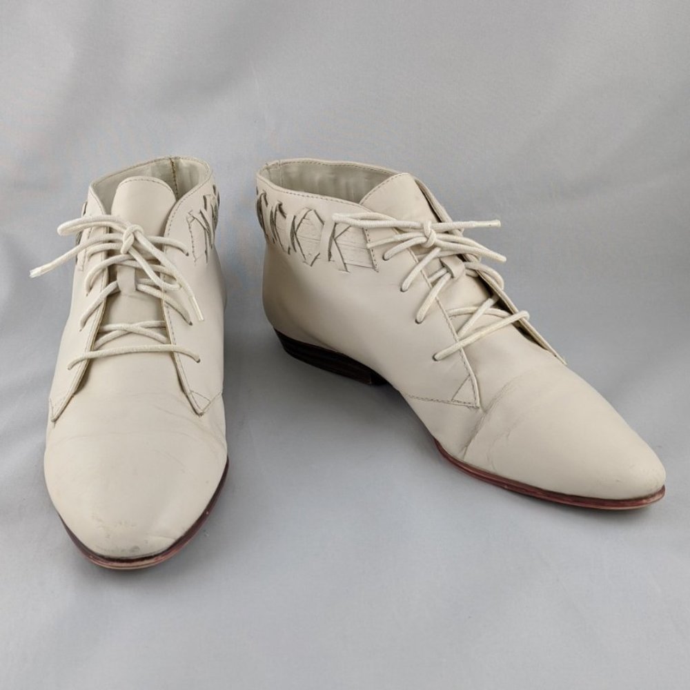 Ellemenno Vintage Granny Grunge Leather Booties 7